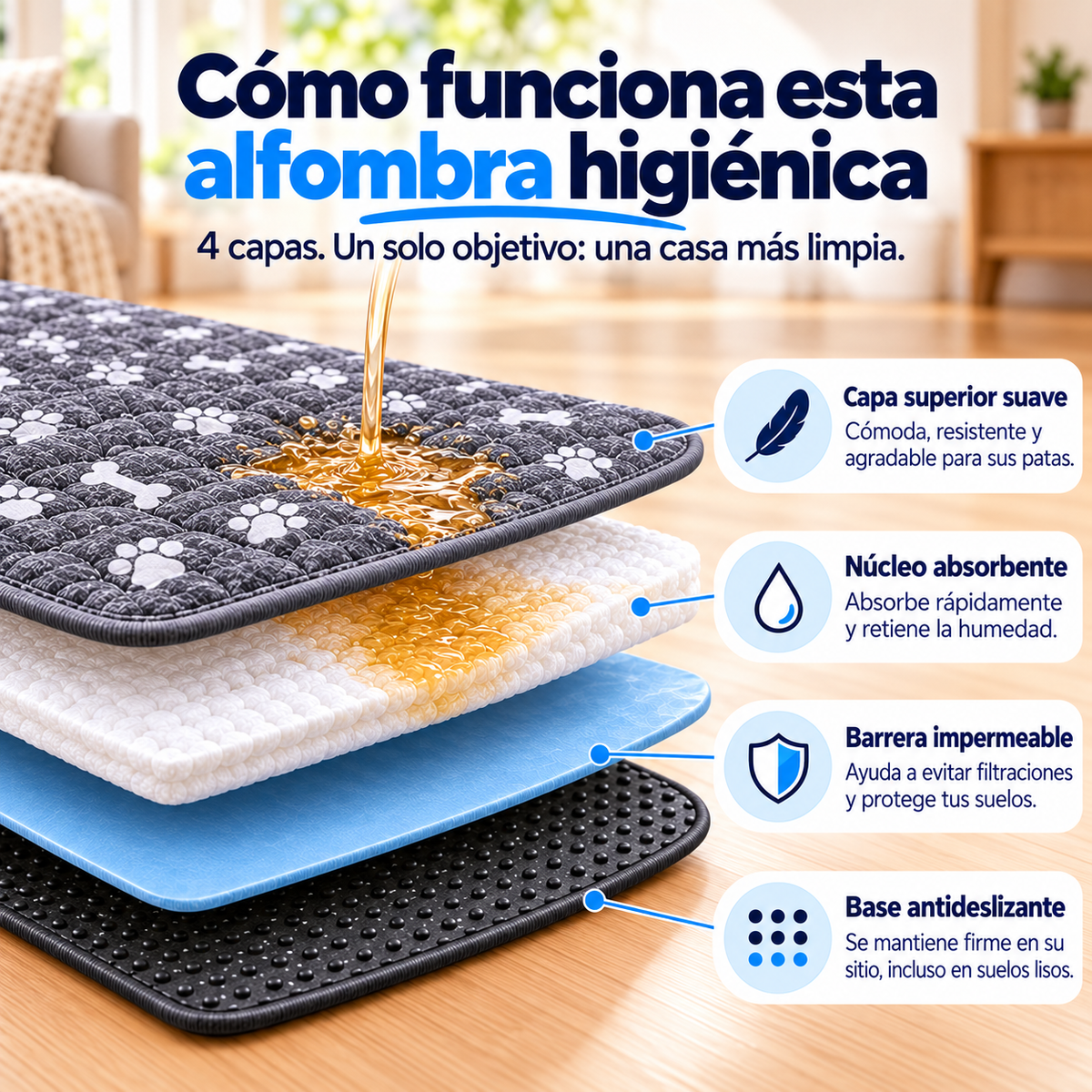 Almohadilla higiénica para animales